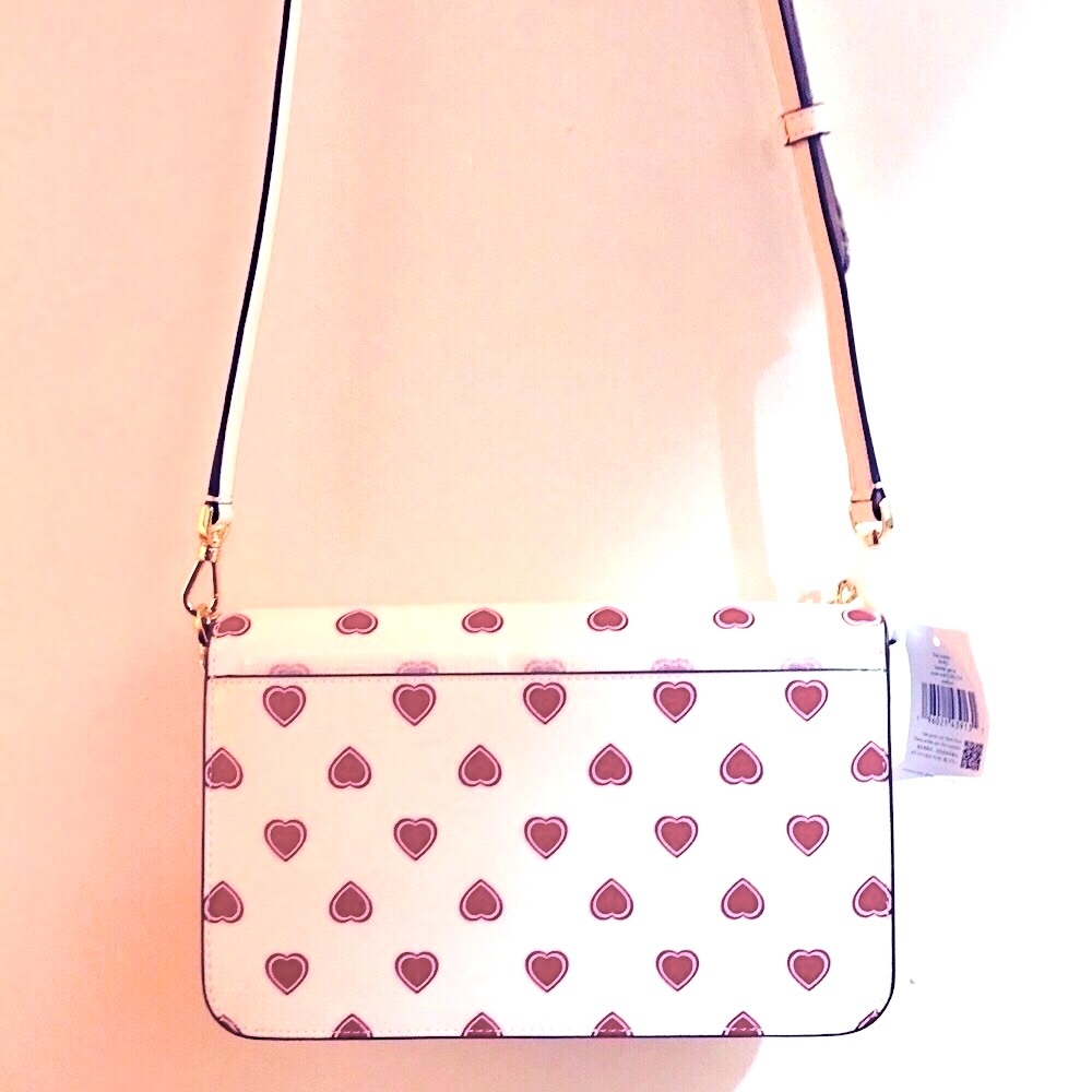 Kate Spade Madison Heartfelt Geo Flap Crossbody & Slim Cardholder BNWT - Picture 8 of 11